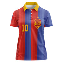 Spain 2026 Football Custom Women Polo Shirt La Roja x Blaugrana
