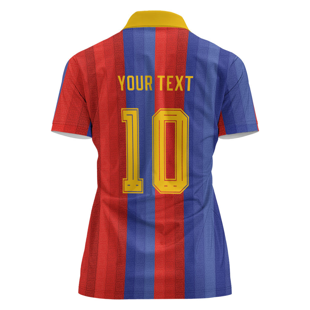 Spain 2026 Football Custom Women Polo Shirt La Roja x Blaugrana
