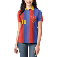Spain 2026 Football Custom Women Polo Shirt La Roja x Blaugrana