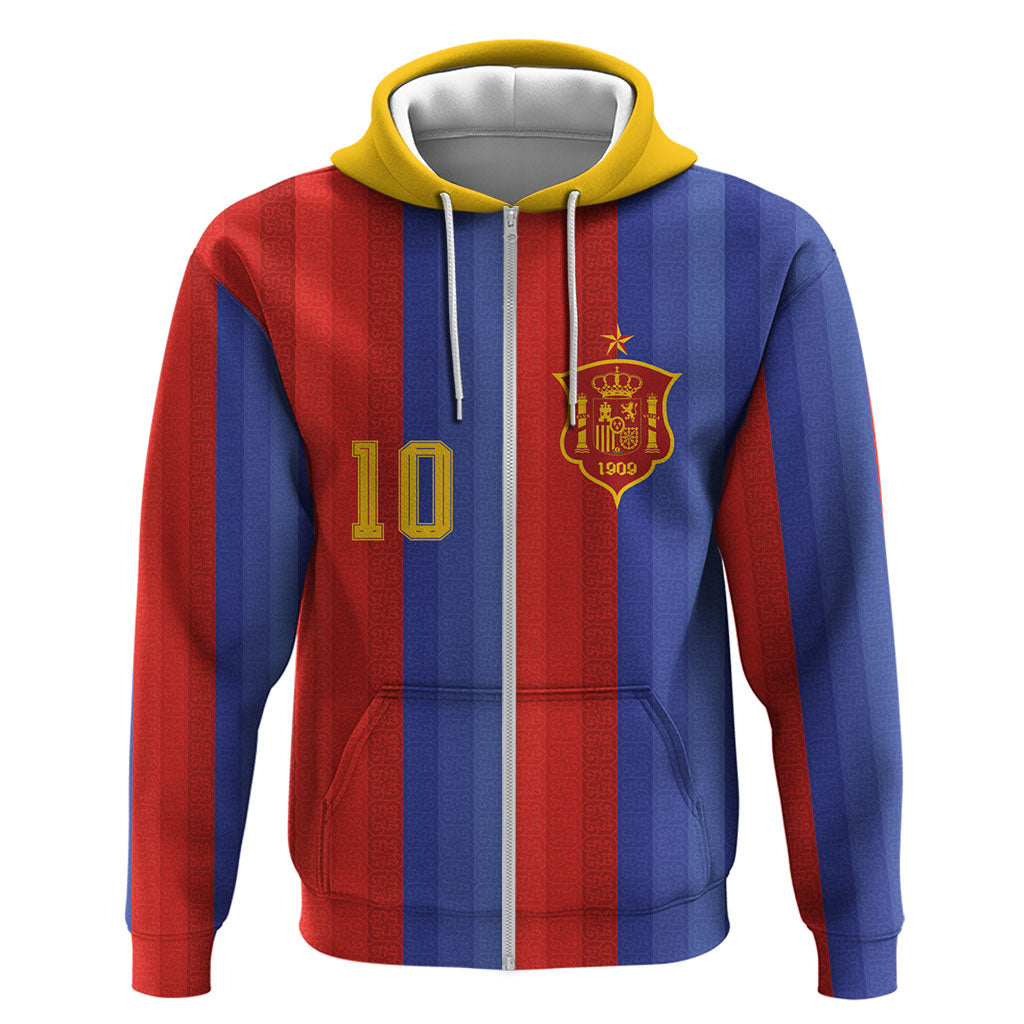 Spain 2026 Football Custom Zip Hoodie La Roja x Blaugrana