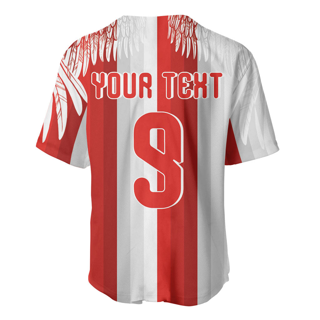 Poland Football Custom Baseball Jersey The White-Reds Winged Sport Style