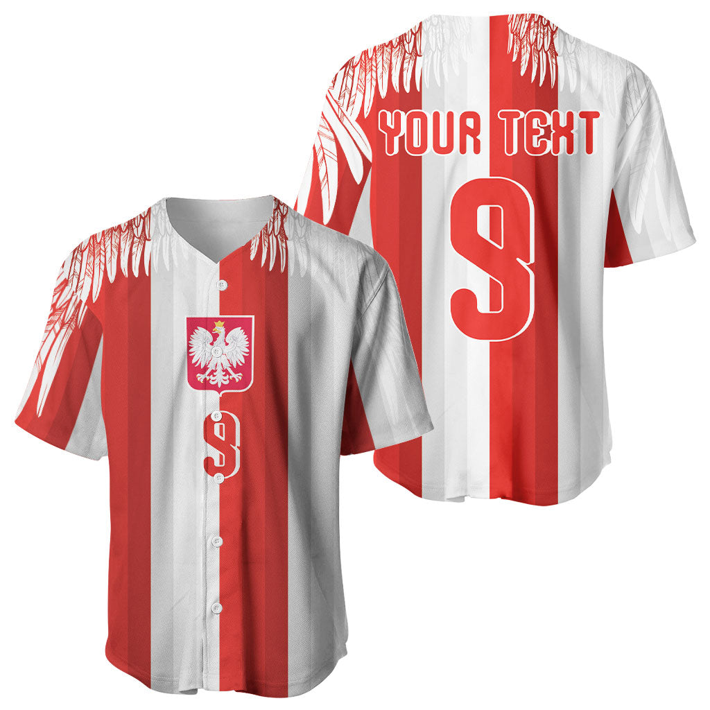Poland Football Custom Baseball Jersey The White-Reds Winged Sport Style