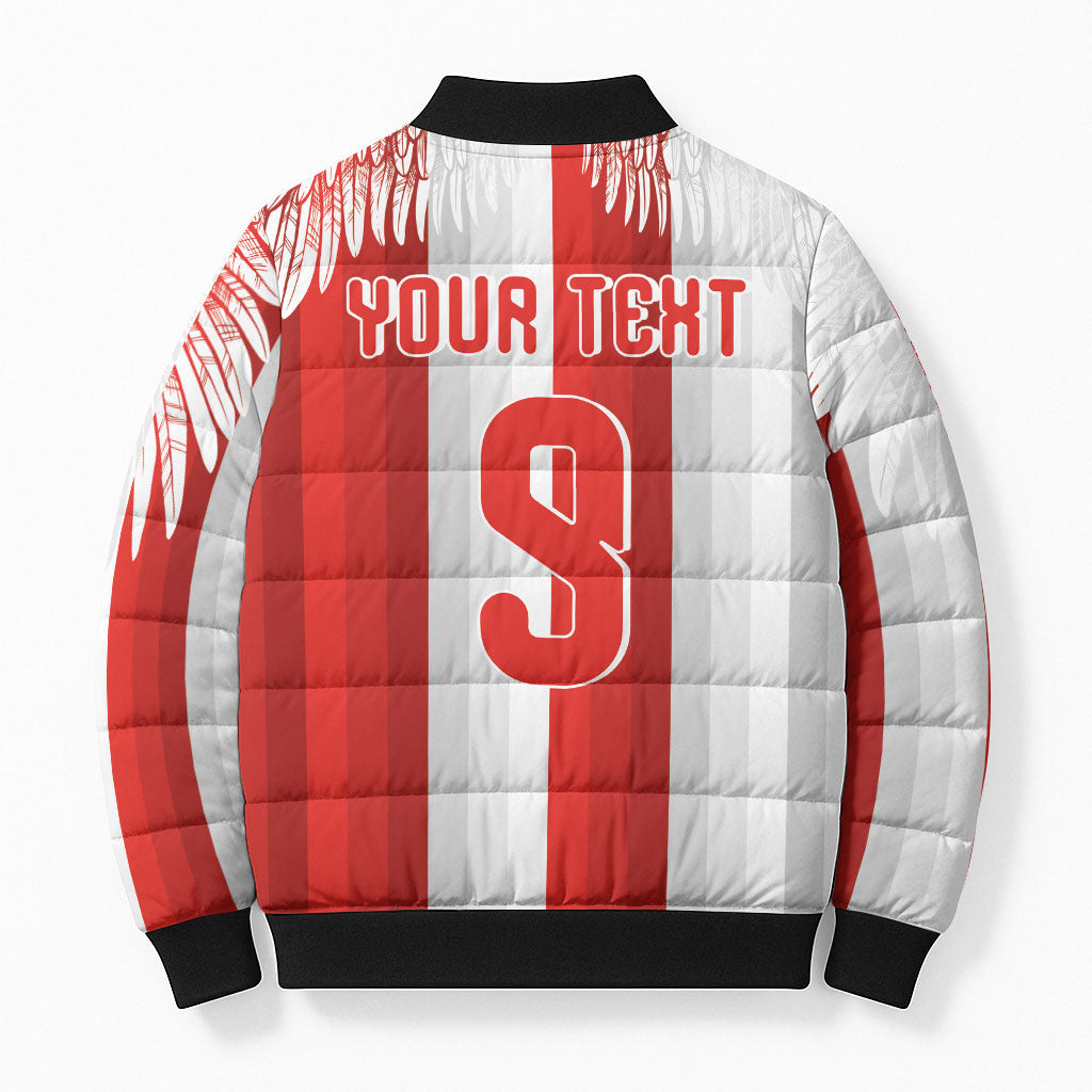 Poland Football Custom Bomber Puffer Jacket The White-Reds Winged Sport Style