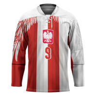 Poland Football Custom Hockey Jersey The White-Reds Winged Sport Style