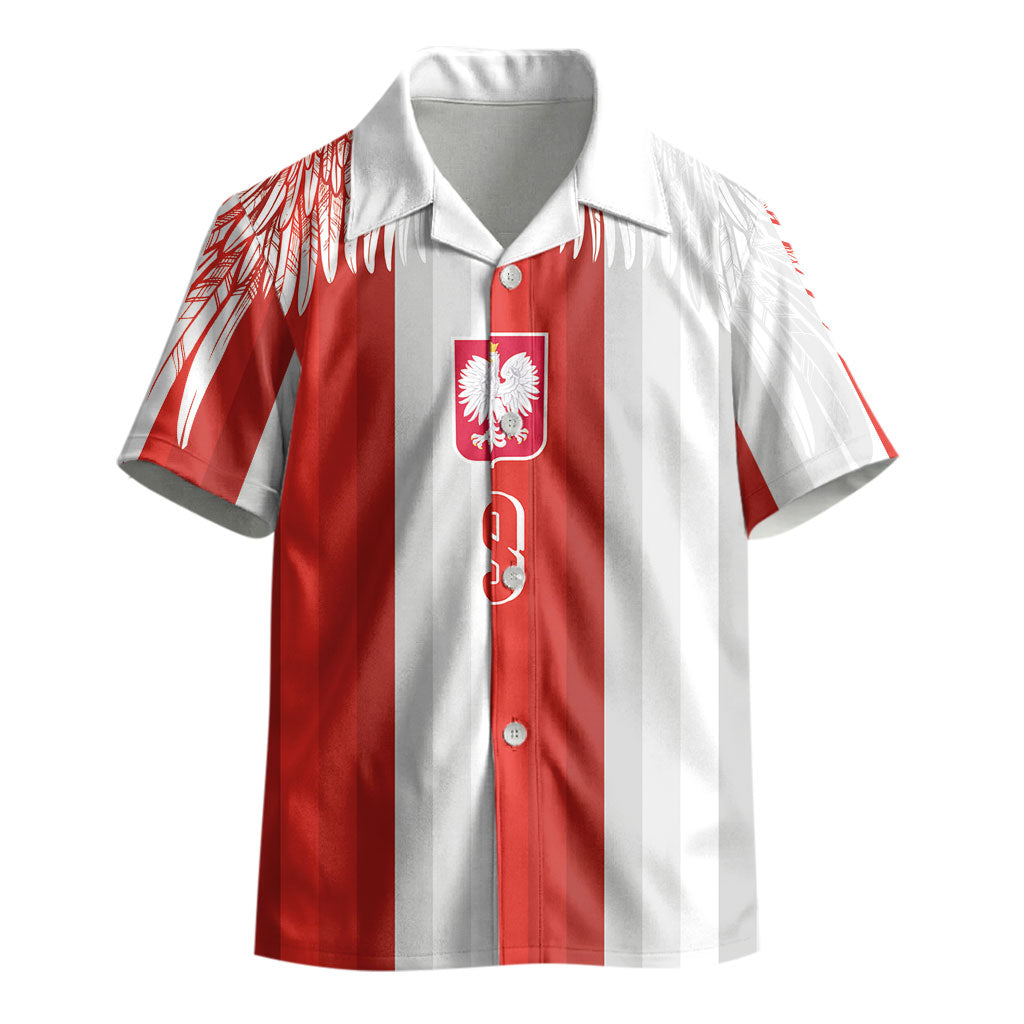 Poland Football Custom Kid Hawaiian Shirt The White-Reds Winged Sport Style