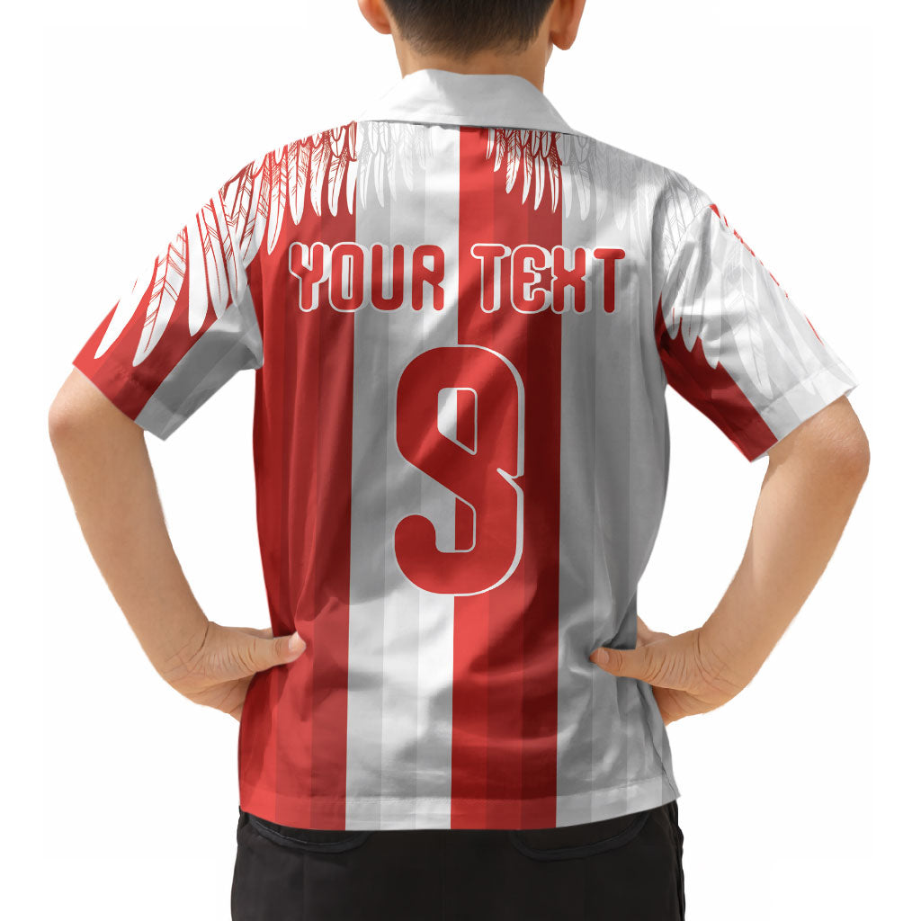 Poland Football Custom Kid Hawaiian Shirt The White-Reds Winged Sport Style