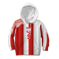 Poland Football Custom Kid Hoodie The White-Reds Winged Sport Style
