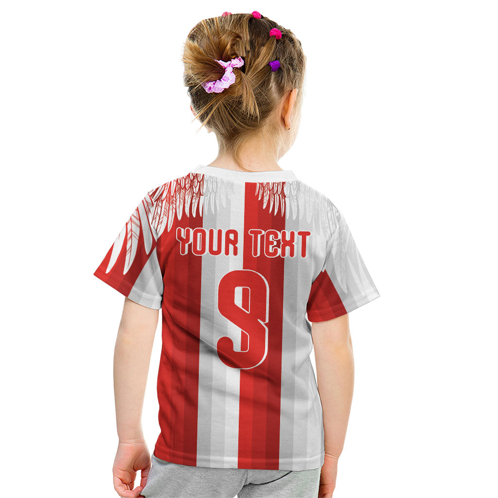 Poland Football Custom Kid T Shirt The White-Reds Winged Sport Style