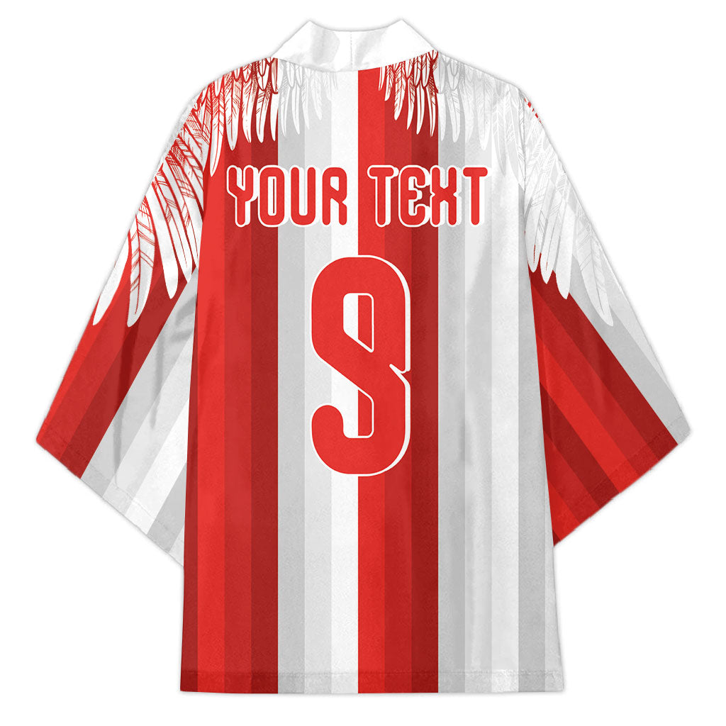 Poland Football Custom Kimono The White-Reds Winged Sport Style
