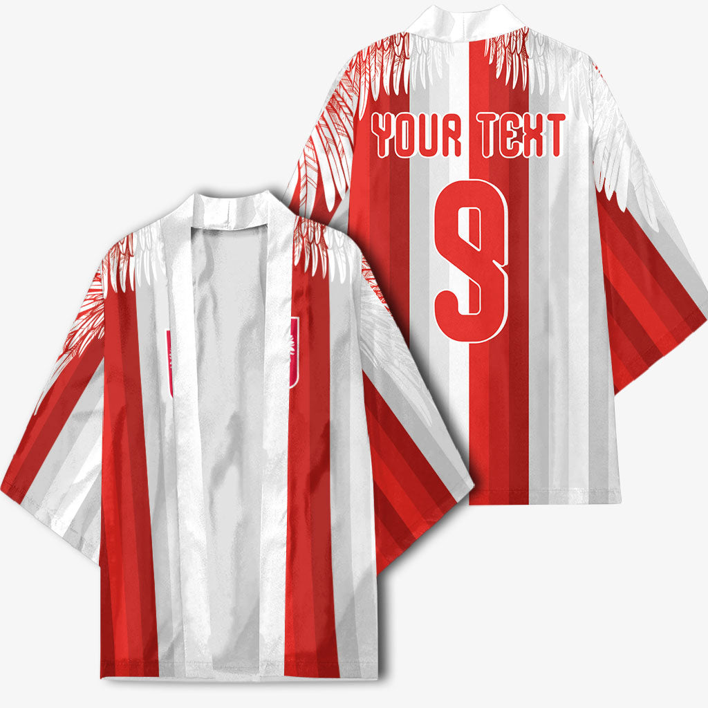 Poland Football Custom Kimono The White-Reds Winged Sport Style
