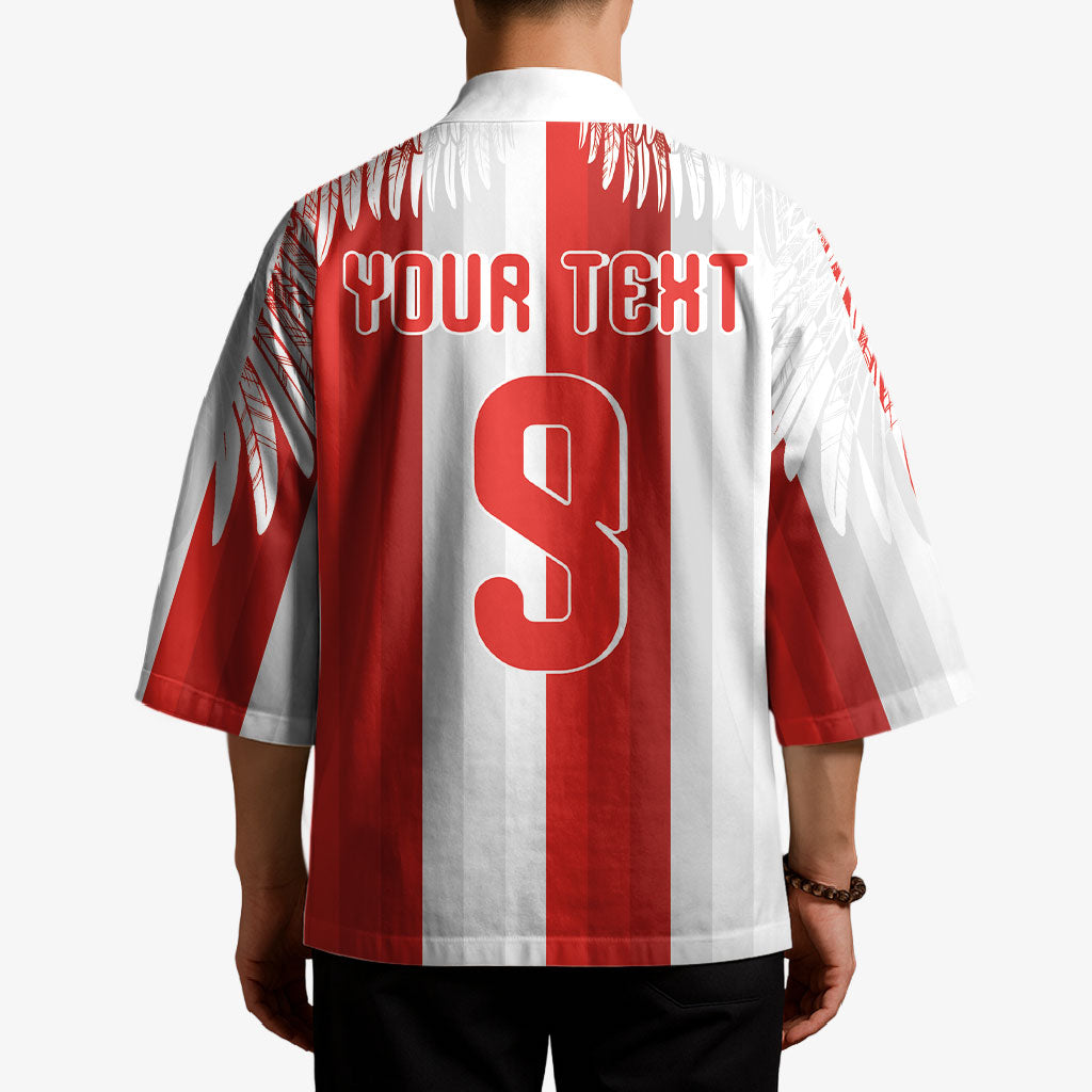 Poland Football Custom Kimono The White-Reds Winged Sport Style