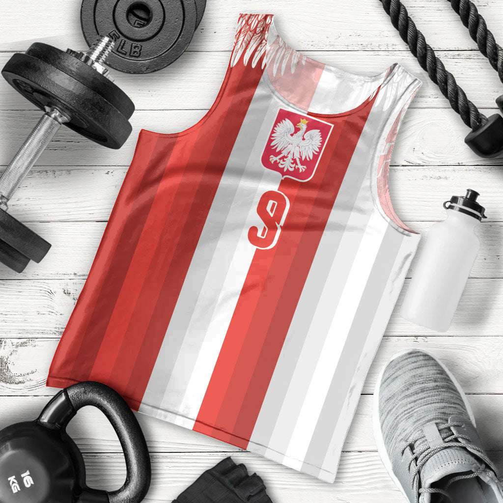 Poland Football Custom Men Tank Top The White-Reds Winged Sport Style