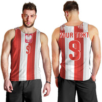 Poland Football Custom Men Tank Top The White-Reds Winged Sport Style