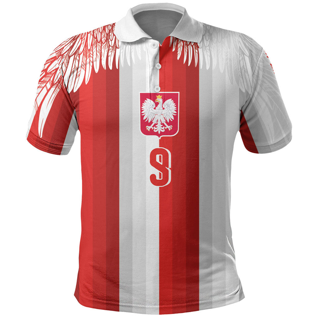 Poland Football Custom Polo Shirt The White-Reds Winged Sport Style