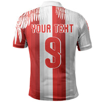 Poland Football Custom Polo Shirt The White-Reds Winged Sport Style