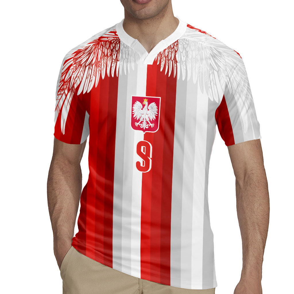 Poland Football Custom Rugby Jersey The White-Reds Winged Sport Style