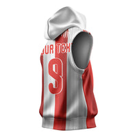 Poland Football Custom Sleeveless Hoodie The White-Reds Winged Sport Style
