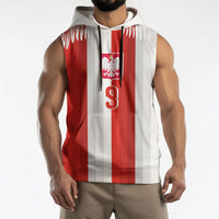 Poland Football Custom Sleeveless Hoodie The White-Reds Winged Sport Style
