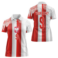 Poland Football Custom Women Polo Shirt The White-Reds Winged Sport Style