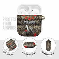 Pearl Harbor Remembrance Day AirPods Case Memories of December 7 with Red Poppy Lei - Wonder Print Shop