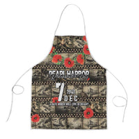 Pearl Harbor Remembrance Day Apron Memories of December 7 with Red Poppy Lei - Wonder Print Shop