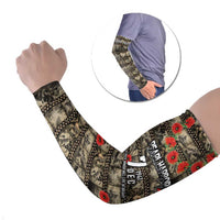 Pearl Harbor Remembrance Day Personalized Arm Sleeves Memories of December 7 with Red Poppy Lei - Wonder Print Shop