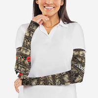 Pearl Harbor Remembrance Day Personalized Arm Sleeves Memories of December 7 with Red Poppy Lei - Wonder Print Shop