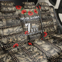 Pearl Harbor Remembrance Day Back Car Seat Cover Memories of December 7 with Red Poppy Lei - Wonder Print Shop
