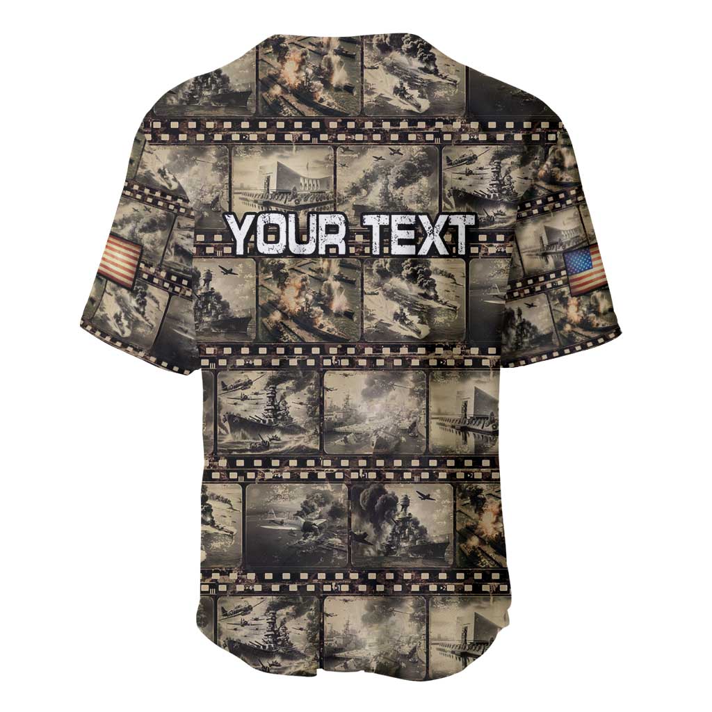 Pearl Harbor Remembrance Day Personalized Baseball Jersey Memories of December 7 with Red Poppy Lei - Wonder Print Shop