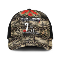Pearl Harbor Remembrance Day Personalized Baseball Net Cap Memories of December 7 with Red Poppy Lei - Wonder Print Shop
