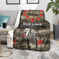 Pearl Harbor Remembrance Day Blanket Memories of December 7 with Red Poppy Lei - Wonder Print Shop