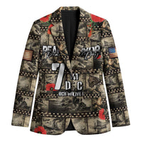 Pearl Harbor Remembrance Day Personalized Blazer Memories of December 7 with Red Poppy Lei - Wonder Print Shop