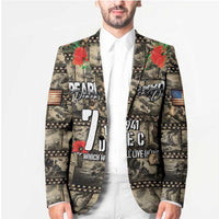 Pearl Harbor Remembrance Day Personalized Blazer Memories of December 7 with Red Poppy Lei - Wonder Print Shop