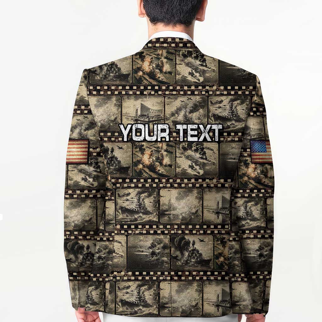 Pearl Harbor Remembrance Day Personalized Blazer Memories of December 7 with Red Poppy Lei - Wonder Print Shop