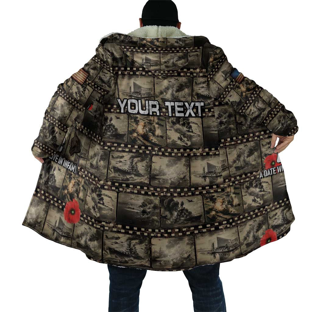 Pearl Harbor Remembrance Day Personalized Cloak Memories of December 7 with Red Poppy Lei - Wonder Print Shop