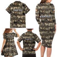 Pearl Harbor Remembrance Day Personalized Family Matching Long Sleeve Bodycon Dress and Hawaiian Shirt Memories of December 7 with Red Poppy Lei - Wonder Print Shop