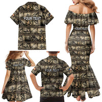 Pearl Harbor Remembrance Day Personalized Family Matching Mermaid Dress and Hawaiian Shirt Memories of December 7 with Red Poppy Lei - Wonder Print Shop