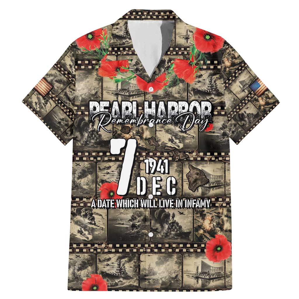 Pearl Harbor Remembrance Day Personalized Family Matching Mermaid Dress and Hawaiian Shirt Memories of December 7 with Red Poppy Lei - Wonder Print Shop