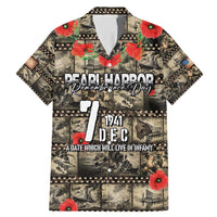 Pearl Harbor Remembrance Day Personalized Family Matching Mermaid Dress and Hawaiian Shirt Memories of December 7 with Red Poppy Lei - Wonder Print Shop
