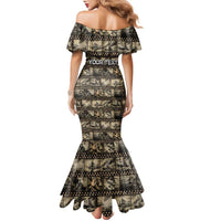 Pearl Harbor Remembrance Day Personalized Family Matching Mermaid Dress and Hawaiian Shirt Memories of December 7 with Red Poppy Lei - Wonder Print Shop