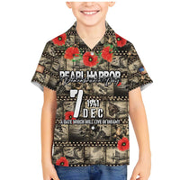 Pearl Harbor Remembrance Day Personalized Family Matching Mermaid Dress and Hawaiian Shirt Memories of December 7 with Red Poppy Lei - Wonder Print Shop