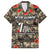 Pearl Harbor Remembrance Day Personalized Family Matching Off The Shoulder Long Sleeve Dress and Hawaiian Shirt Memories of December 7 with Red Poppy Lei - Wonder Print Shop