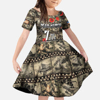 Pearl Harbor Remembrance Day Personalized Family Matching Off Shoulder Maxi Dress and Hawaiian Shirt Memories of December 7 with Red Poppy Lei - Wonder Print Shop