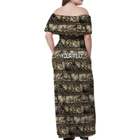 Pearl Harbor Remembrance Day Personalized Family Matching Off Shoulder Maxi Dress and Hawaiian Shirt Memories of December 7 with Red Poppy Lei - Wonder Print Shop