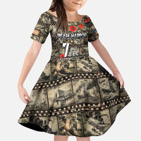 Pearl Harbor Remembrance Day Personalized Family Matching Puletasi and Hawaiian Shirt Memories of December 7 with Red Poppy Lei - Wonder Print Shop