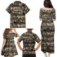 Pearl Harbor Remembrance Day Personalized Family Matching Puletasi and Hawaiian Shirt Memories of December 7 with Red Poppy Lei - Wonder Print Shop