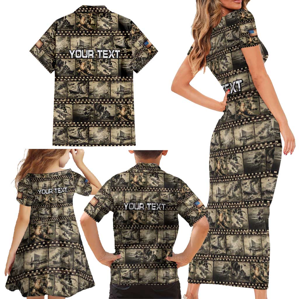 Pearl Harbor Remembrance Day Personalized Family Matching Short Sleeve Bodycon Dress and Hawaiian Shirt Memories of December 7 with Red Poppy Lei - Wonder Print Shop