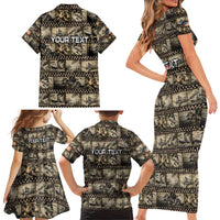 Pearl Harbor Remembrance Day Personalized Family Matching Short Sleeve Bodycon Dress and Hawaiian Shirt Memories of December 7 with Red Poppy Lei - Wonder Print Shop