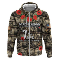 Pearl Harbor Remembrance Day Personalized Hoodie Memories of December 7 with Red Poppy Lei - Wonder Print Shop