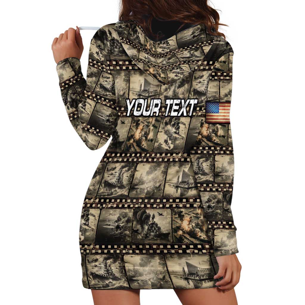 Pearl Harbor Remembrance Day Personalized Hoodie Dress Memories of December 7 with Red Poppy Lei - Wonder Print Shop